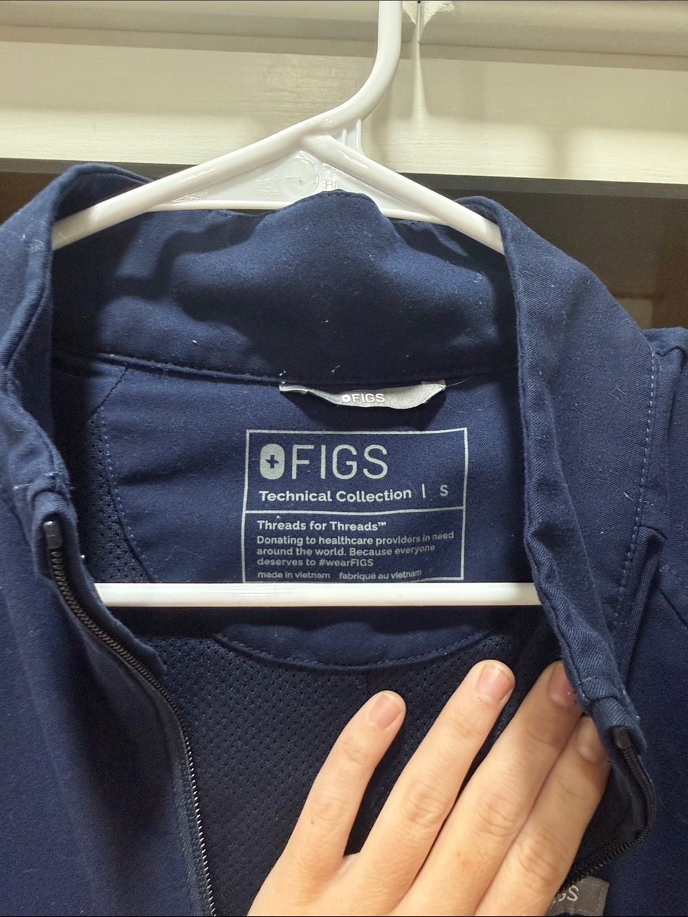 Women's Navy Full-Zip Jacket - Classic Lightweight Coat - Picture 2 of 2